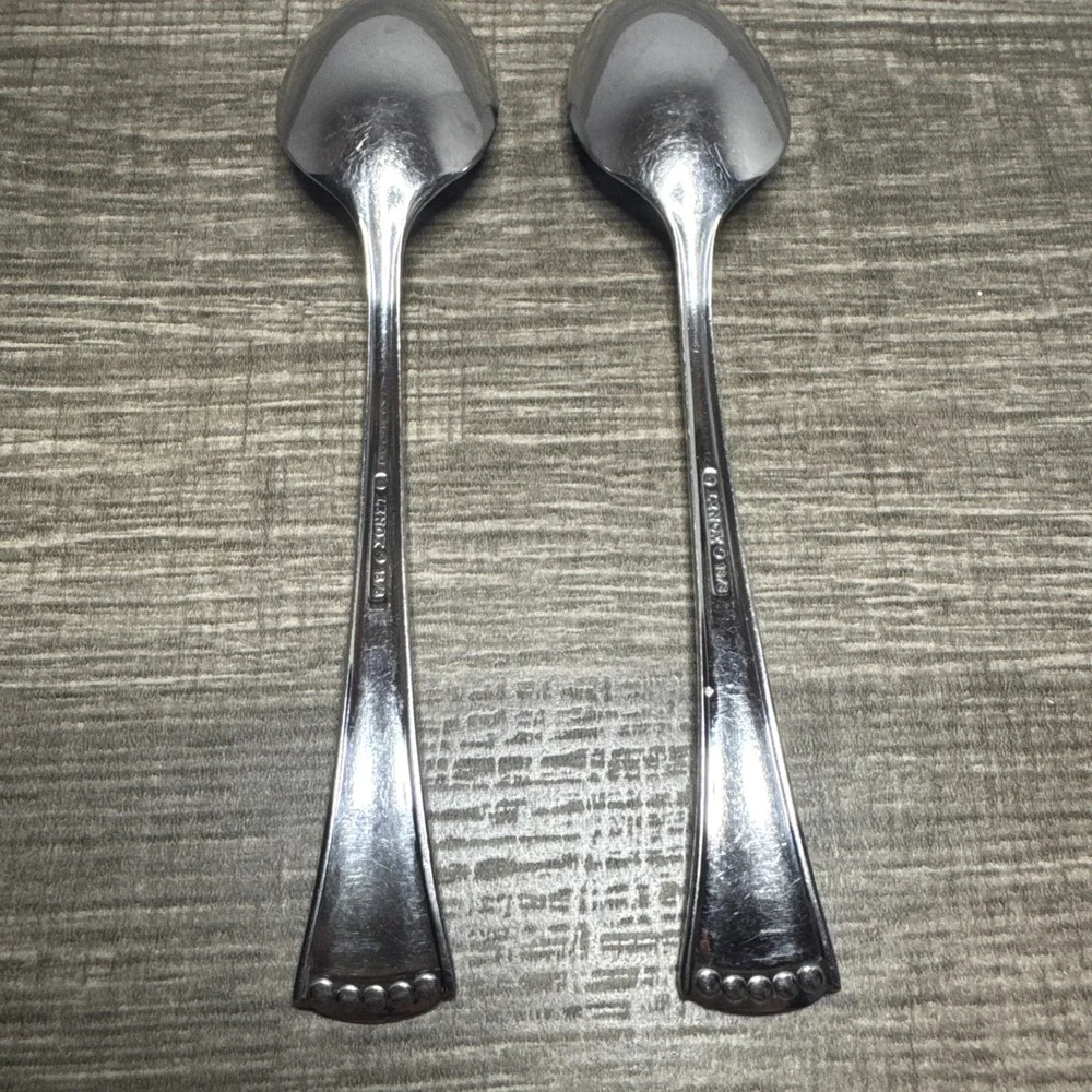 LENOX Butlers Pantry Soup Spoon Stainless Steel Set Of 2